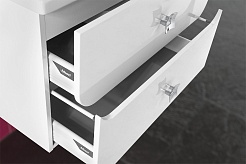 Водолей Мебель для ванной "Арнелла 80" белая, ящики – фотография-5